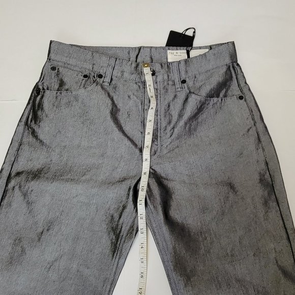 Rag & Bone Piper Low-Rise Straight Shine Pants - Picture 14 of 16